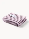 Maison Deux Полотенце банное Stripes махровое, лавандовое с бордовым и молочно-белым — фото 2