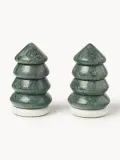 Westwing Collection Подсвечник из мрамора Cutemas, тёмно-зелёный и белый мрамор — фото 2