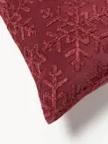 Westwing Collection Наволочка декоративная Arvid из хлопка с вышивкой, 30х50 см, красная — фото 7