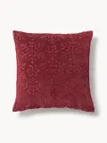 Westwing Collection Наволочка декоративная Arvid из хлопка с вышивкой, 50х50 см, красная — фото 1
