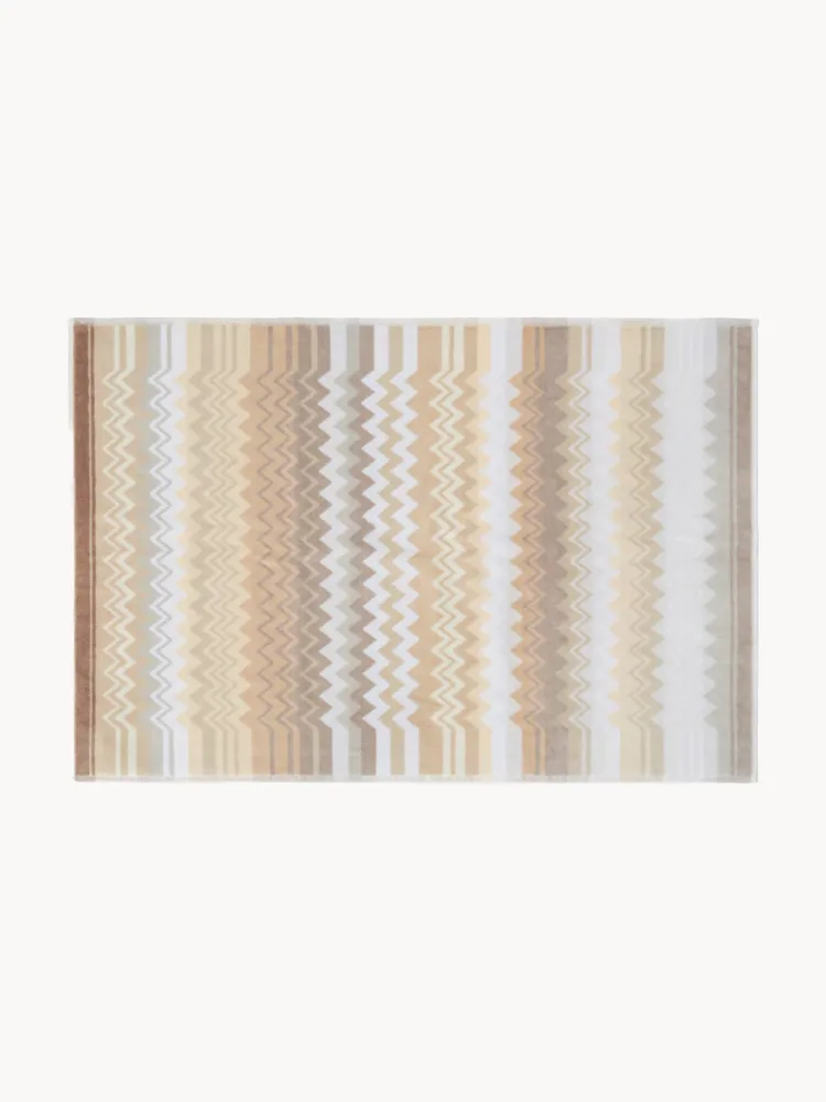 Missoni Коврик для ванной Giacomo, бежевый со светло-голубым и белым