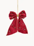 Anna + Nina Ёлочное украшение Luxe Bow ручной работы, красный, золотой, серебристый — фото 1