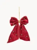 Anna + Nina Ёлочное украшение Luxe Bow ручной работы, красный, золотой, серебристый — фото 2