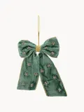 Anna + Nina Ёлочное украшение Luxe Bow ручной работы, шалфейно-зелёный, оттенки золотого и серебристого — фото 2