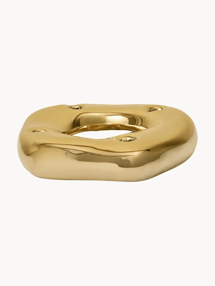 Ferm Living Подсвечник Bellure, 24 см, золотистый