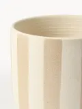 Westwing Collection Кашпо Ellen 17 см, молочно-белое с полосками цвета шампань — фото 3