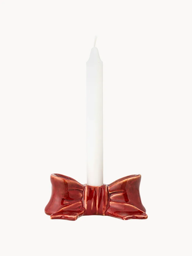 Bloomingville Подсвечник Bow из каменной керамики