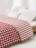 Westwing Collection Покрывало Camellia двустороннее, красное с молочно-белым — фото 8