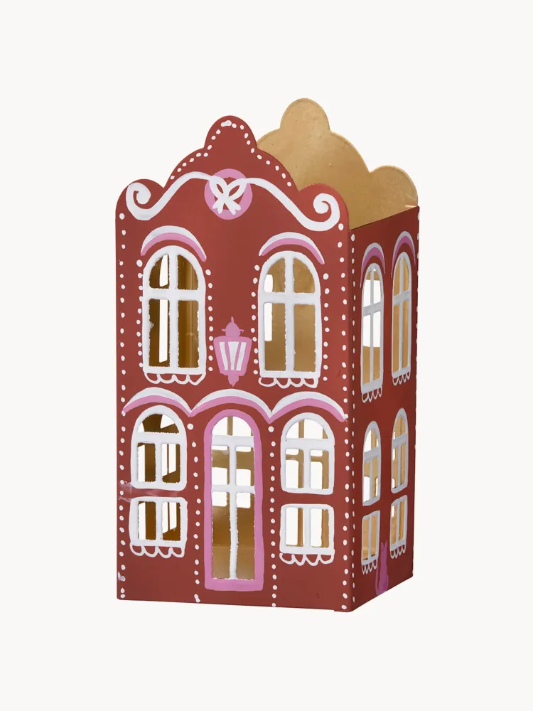 Bungalow Denmark Подсвечник Gingerbread House из железа, ширина 9 см, высота 18 см