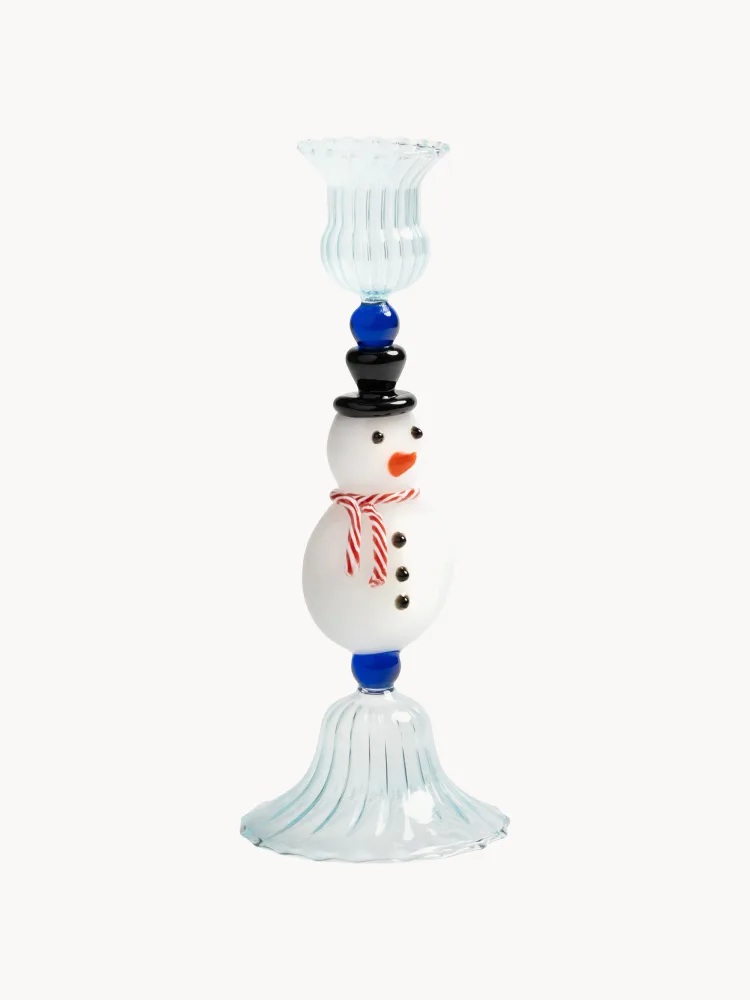 &klevering Подсвечник Merry Snowman в форме снеговика, 20 см
