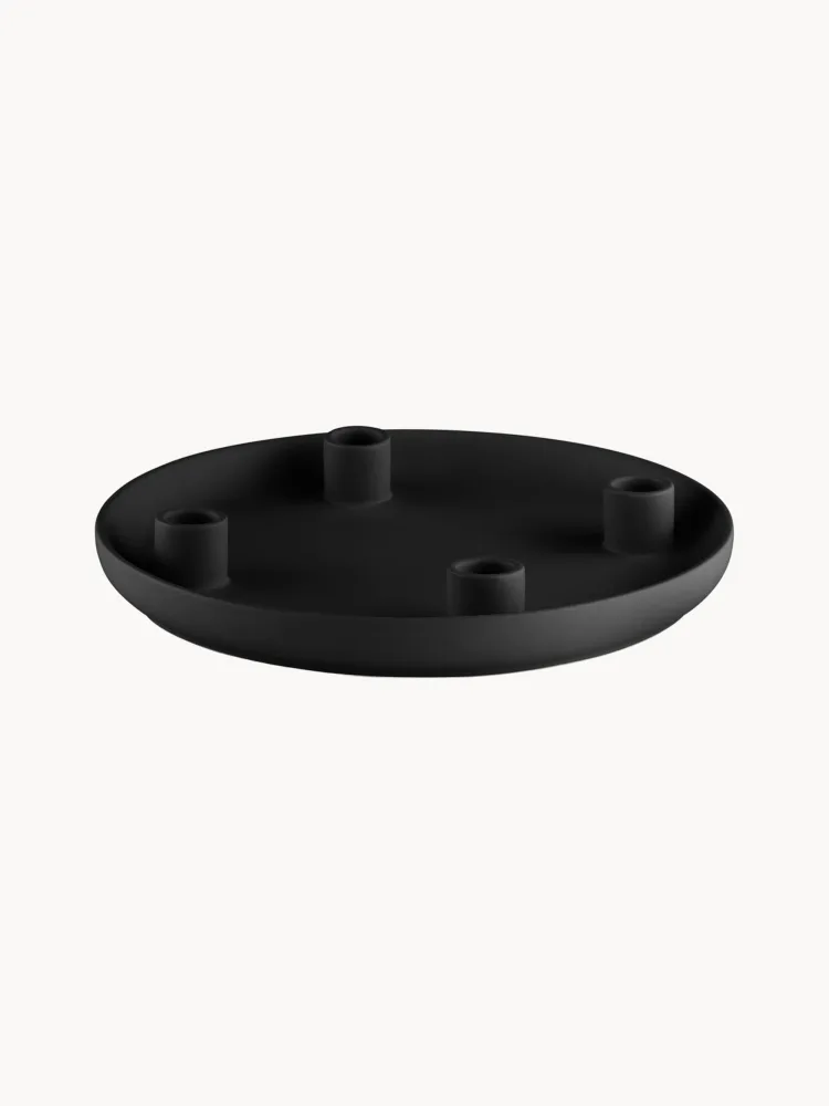 Blomus Подсвечник Vela из каменной керамики, чёрный