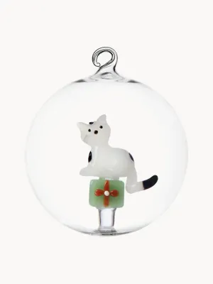 Ichendorf Ёлочное украшение Tabby Cat, диаметр 8 см, зелёный