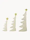 House Doctor Украшение новогоднее Tree в виде ёлок ручной работы, набор из 3 шт, цвета шампань с золотистыми оттенками — фото 2