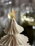 House Doctor Украшение новогоднее Tree в виде ёлок ручной работы, набор из 3 шт, цвета шампань с золотистыми оттенками — фото 4