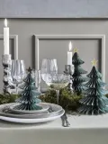 House Doctor Украшение новогоднее Tree в виде ёлок ручной работы, набор из 3 шт, зелёное с золотистыми оттенками — фото 3