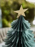 House Doctor Украшение новогоднее Tree в виде ёлок ручной работы, набор из 3 шт, зелёное с золотистыми оттенками — фото 4