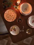 Westwing Collection Набор тарелок для завтрака Clarette, молочно-белый с бордовым — фото 6