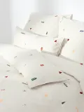 Westwing Collection Пододеяльник Anella из перкали, светло-бежевый и белый — фото 1