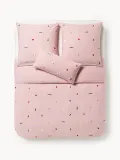 Westwing Collection Пододеяльник Anella из перкали, светло-розовый и белый — фото 2