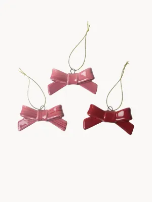 Pluto Design Набор праздничных украшений Bow из керамики, 3 шт