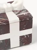 Westwing Collection Шкатулка Cutemas из мрамора, 12 x 12 x 13 см, бордовая, белый мрамор — фото 3