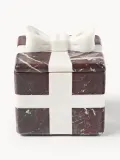 Westwing Collection Шкатулка Cutemas из мрамора, 12 x 12 x 13 см, бордовая, белый мрамор — фото 7