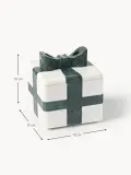 Westwing Collection Шкатулка Cutemas из мрамора, 12 x 12 x 13 см, белая, тёмно-зелёный мрамор — фото 2
