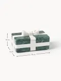 Westwing Collection Шкатулка Cutemas из мрамора, 19 x 12 x 10 см, тёмно-зелёная, белый мрамор — фото 2