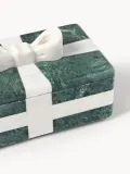 Westwing Collection Шкатулка Cutemas из мрамора, 19 x 12 x 10 см, тёмно-зелёная, белый мрамор — фото 3