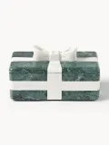 Westwing Collection Шкатулка Cutemas из мрамора, 19 x 12 x 10 см, тёмно-зелёная, белый мрамор — фото 7