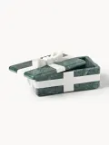 Westwing Collection Шкатулка Cutemas из мрамора, 19 x 12 x 10 см, тёмно-зелёная, белый мрамор — фото 8