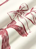 Westwing Collection Наволочка декоративная двусторонняя Clarette by Agathe Marty, молочно-белый, красный — фото 3