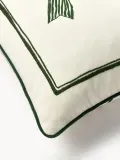Westwing Collection Наволочка декоративная двусторонняя Clarette by Agathe Marty, молочно-белый, тёмно-зелёный — фото 2
