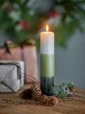 Bloomingville Свеча столовая ручной работы Dip Dye, оттенки зелёного и белый — фото 3