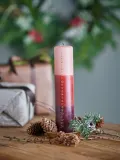 Bloomingville Свеча столовая ручной работы Dip Dye, оттенки красного и пыльно-розовый — фото 3