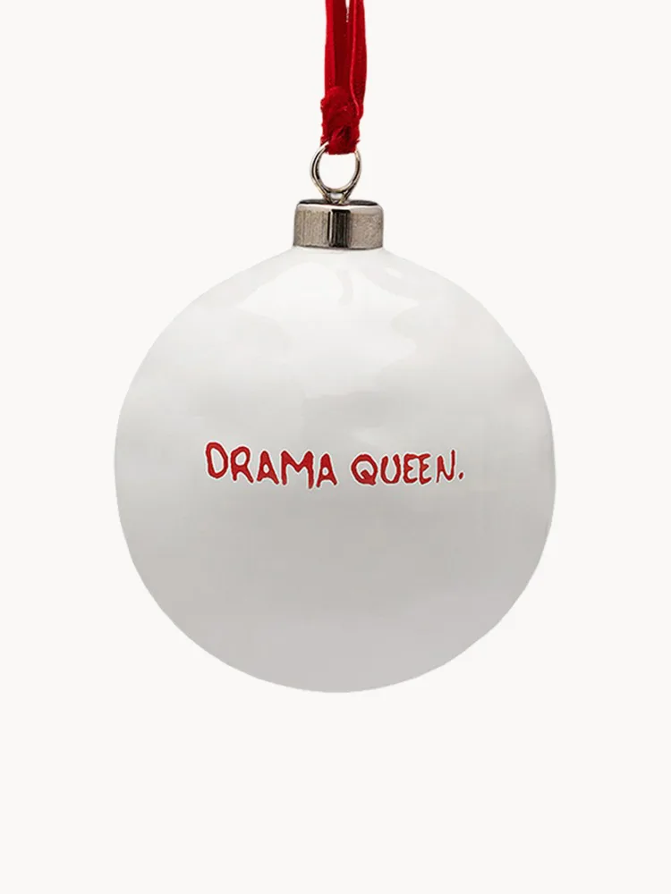 Anna + Nina Ёлочный шар Drama Queen ручной работы из керамики