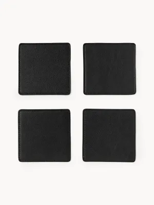 Westwing Collection Подставки Easton из полиуретана, чёрные