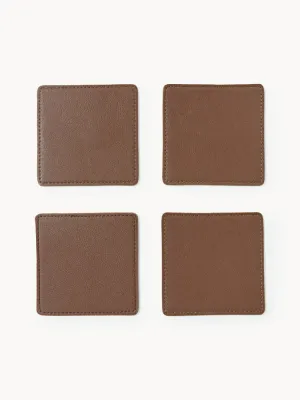 Westwing Collection Подставки Easton из полиуретана, коричневые