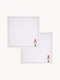 Vondels Салфетка сервировочная Nutcracker с вышивкой, набор 2 шт, 45х45 см, белая с розовым и золотистым — фото 1