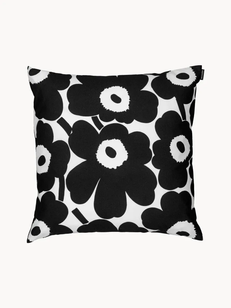 Marimekko Наволочка декоративная Pieni Unikko из небелёного хлопка