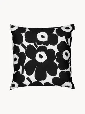 Marimekko Наволочка декоративная Pieni Unikko из небелёного хлопка