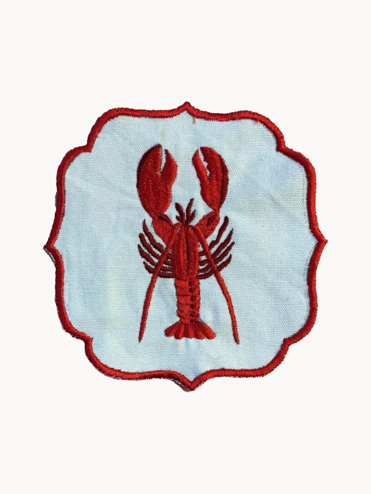 Les Ottomans Салфетка сервировочная Lobster с вышивкой, набор 2 шт