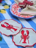 Les Ottomans Салфетка сервировочная Lobster с вышивкой, набор 2 шт — фото 3