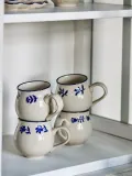 Набор кружек Eimy из каменной керамики с ручной росписью, 4 предмета — фото 4