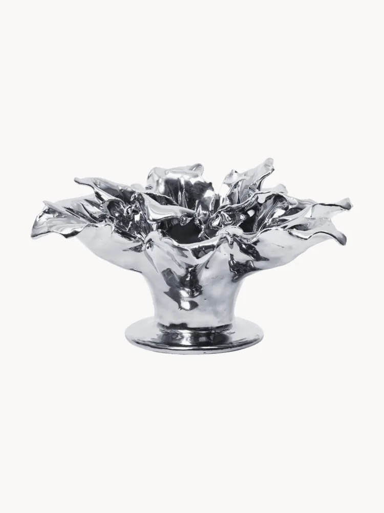 Ferm Living Подсвечник Holly Leaf, серебристый