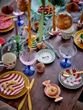 Bloomingville Тарелка десертная Jolly, молочно-белая с красным и зелёным — фото 3