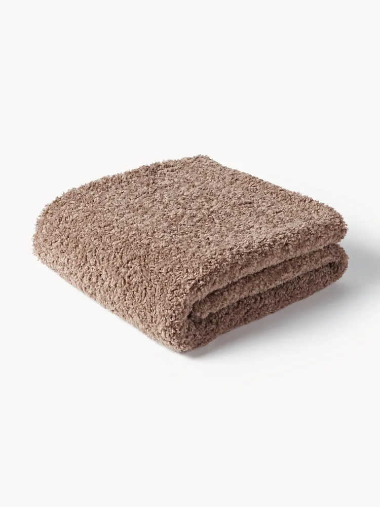 Westwing Collection Плед Dotty из плюша тедди, цвета нуги