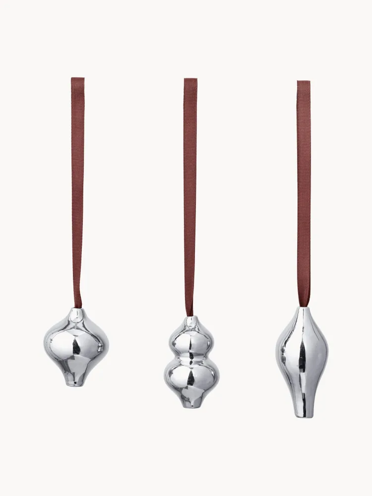 Ferm Living Набор ёлочных украшений Komo из фарфора, 3 шт