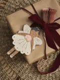 Broste Copenhagen Набор ёлочных украшений Christmas Mix из бумаги, 2 шт, диаметр 8 см, высота 9 и 10 см, пыльно-розовый — фото 3