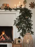 Broste Copenhagen Набор ёлочных украшений Christmas Mix из бумаги, 2 шт, диаметр 8 см, высота 9 и 10 см, тёмно-зелёный — фото 2